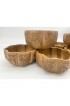 Home Tableware & Barware | 1960s Hand-Carved Wooden Salad Bowl Set- 8 Pieces - PU68598