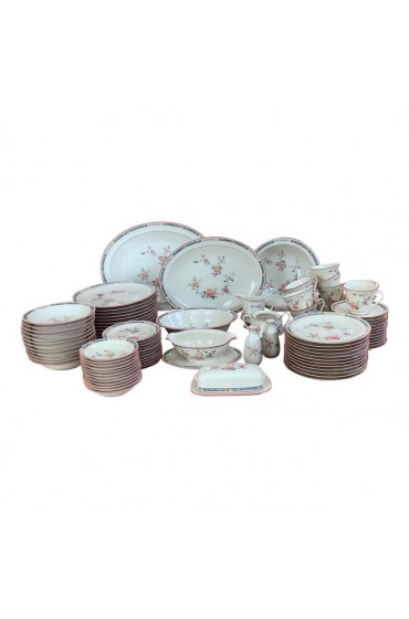 Home Tableware & Barware | 1980s “China Song” Porcelain Service for 12 Plus Serving Pieces by Noritake - 83 Piece Set - ZB01209