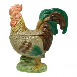 Home Tableware & Barware | 1986 Fitz and Floyd Rooster Tureen With Ladle- 2 Pieces - IR69512