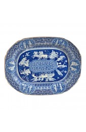 Home Tableware & Barware | Herculaneum Neo-Classical Greek Pattern Blue Printed Dish - SF90615