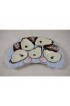 Home Tableware & Barware | Porcelain Half Moon Sky Blue & Pink Cockle Shell Oyster Plate - HG02689