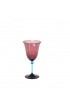 Home Tableware & Barware | Set of 12 Steuben Handblown Amethyst Optic Rib Goblets with Celeste Blue Stem - NA37546