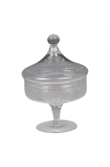 Home Tableware & Barware | Vintage Covered Candy Dish With Etched Laurel Pattern - GS23010
