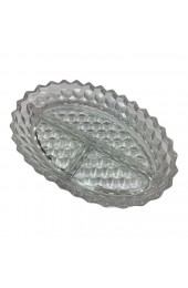 Home Tableware & Barware | Vintage Fostoria American Clear Crystal 3-Section Serving Dish - GM39282