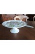 Home Tableware & Barware | Vintage Italian Majolica Nova Rose Pedestal Cake Stand and Spatula Set - HP93732