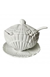 Home Tableware & Barware | Vintage Shell Forn Majolica Tureen-Lid, Ladle & Under Plate - AF47603
