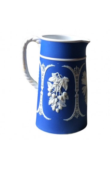 Home Tableware & Barware | 1879 Blue Jasper Rope Twist Beer Pitcher - JA62962