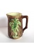 Home Tableware & Barware | 1880s Antique Majolica Palmetto/Cabbage Palm Tree and Bark Pitcher - AE88911