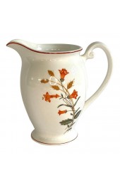 Home Tableware & Barware | 1940s Ironstone Ware Large Pitcher With Orange Flowers and Wheat - RF05957