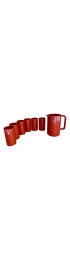 Home Tableware & Barware | 1970s Crayonne Brick Red Pitcher & Cups - Set of 7 - TR95702