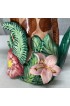 Home Tableware & Barware | 1991 Fitz & Floyd Majolica-Style Giraffe Pitcher With Jungle Foliage - AA55142