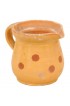 Home Tableware & Barware | 19th Century French Jaspe Ware Yellow Pitcher with Rust Polka Dots - BJ70345