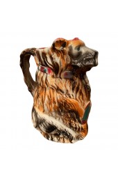 Home Tableware & Barware | 19th Century French Painted Ceramic Barbotine Poet-Laval Bear Pitcher - RS27795