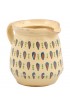 Home Tableware & Barware | 19th Century Rustic French Pottery Pitcher with Cream Glaze and Abstract Motifs - XZ04163