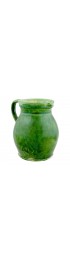 Home Tableware & Barware | 19th Century Rustic French Provincial Pitcher with Green Glazed Body - AI50759