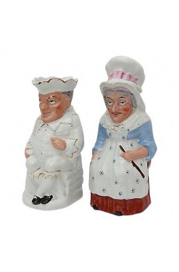 Home Tableware & Barware | Antique English Staffordshire Punch & Judy Pitchers - SV22943