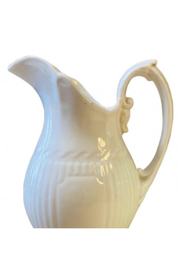 Home Tableware & Barware | Antique English White Porcelain Pitcher - XB38727