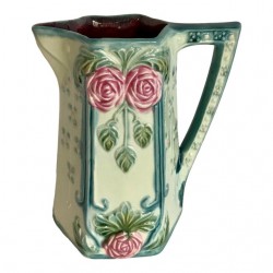 Home Tableware & Barware | Antique French Art Nouveau Majolica Pitcher - YH41317