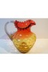 Home Tableware & Barware | Antique Mt. Washington Glass Company Amber Rose Art Glass Pitcher, Circa 1880 - TV47229