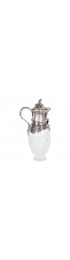 Home Tableware & Barware | Art Nouveau Sterling Silver and Cut Crystal Wine Decanter or Water Pitcher - BZ52946