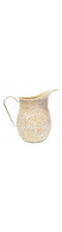 Home Tableware & Barware | Crow Canyon Home Splatterware Large Pitcher in Yellow & White Marble - HW44307