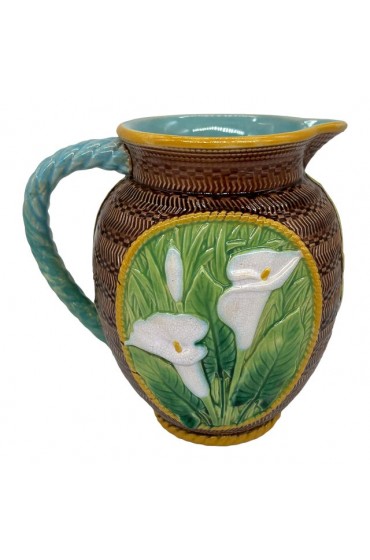 Home Tableware & Barware | George Jones Majolica Calla Lily Pitcher, Ca. 1875 - ET47266