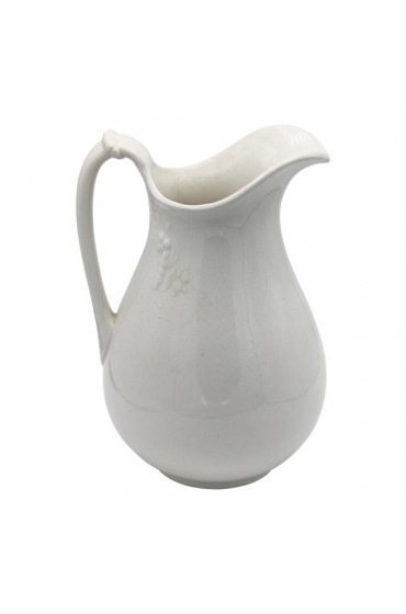 Home Tableware & Barware | Large Antique White Ironstone Pitcher - HM81319