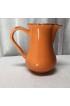 Home Tableware & Barware | Late 20th Century Orange Glaze Pitcher in Orange With Greek Laurel Wreath - CM62318