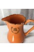 Home Tableware & Barware | Late 20th Century Orange Glaze Pitcher in Orange With Greek Laurel Wreath - CM62318