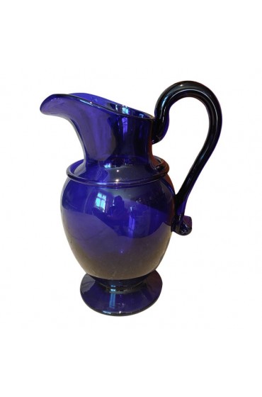 Home Tableware & Barware | Met Museum Reproduction of Blue Glass Roman Pitcher - TU10085