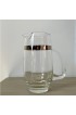 Home Tableware & Barware | Mid-Century Libbey Glass Co. Roll Poly Silver Band Small Bar Pitcher - OV17756