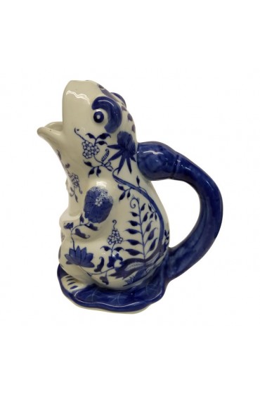 Home Tableware & Barware | Modern Chinese Blue and White Frog Form Ceramic Bar Pitcher - IT82320
