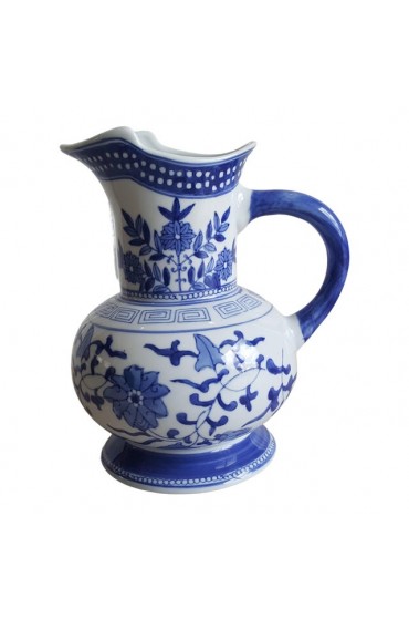 Home Tableware & Barware | Vintage Chinoiserie Chinese Blue Canton-Style Serving Pitcher - RQ42735