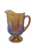 Home Tableware & Barware | Vintage Colony Carnival Glass Amber Marigold Harvest Grape Pitcher - QP43646