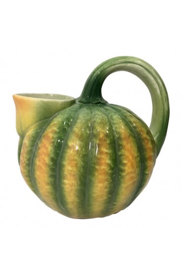 Home Tableware & Barware | Vintage Italian Ancora Majolica Hand-Painted Cantaloupe Melon Pitcher - DF36056