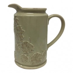 Home Tableware & Barware | Vintage Maple Leaves Ceramic Pitcher in a Classic Beige - PV79141