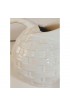 Home Tableware & Barware | Vintage White Pottery Pitcher Basket Weave China De Blanc Italian Majolica - GO76015
