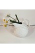 Home Tableware & Barware | Vintage White Pottery Pitcher Basket Weave China De Blanc Italian Majolica - GO76015