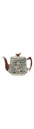 Home Tableware & Barware | 1930s English Silver Shield Faux Bois Tea Pot - LA35143