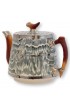 Home Tableware & Barware | 1930s Silver Shield Faux Bois Tea Pot - FW95122