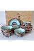 Home Tableware & Barware | 1950s Floral Japanese Imari Bowls Tea Cups & Saucers in Hinoki Wood Box- 10 Pieces - ZP52601