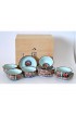 Home Tableware & Barware | 1950s Floral Japanese Imari Bowls Tea Cups & Saucers in Hinoki Wood Box- 10 Pieces - ZP52601