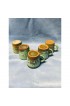 Home Tableware & Barware | 1950s Frankoma Mayn Aztec Prairie Green Small Coffee Cups- Set of 5 - RR77901