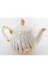 Home Tableware & Barware | 1950s James Sadler England Classic White & Gold Porcelain Tea Pot - SZ60601