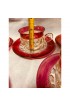 Home Tableware & Barware | 1950s Kings Crown by Tiffin-Fransiscan Cranberry Coffee Cups & Saucers Set- 10 Pieces - TB40275