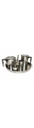 Home Tableware & Barware | 1960s Arne Jacobsen for Stelton Stainless Steel Cylinda Line' Tea Set- 5 Pieces - HZ45901