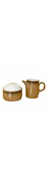 Home Tableware & Barware | 1970s Ben Seibel Mikasa Potters Art Buckskin Creamer & Sugar Set - 2 Pieces - MZ29399