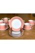 Home Tableware & Barware | 1970s Fitz and Floyd Rondelet Pink Peach Coffee & Dessert Set- 20 Pieces - OR17054