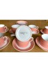 Home Tableware & Barware | 1970s Fitz and Floyd Rondelet Pink Peach Coffee & Dessert Set- 20 Pieces - OR17054
