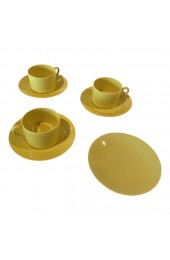 Home Tableware & Barware | 1990s Cups and Saucers Yellow Uno by Taitu - 7 Piece Set - SE48605